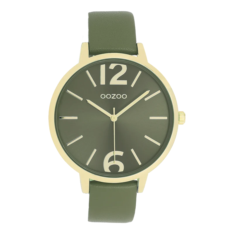 OOZOO Timepieces | Damenuhr Khaki/Gold 42mm | C11690